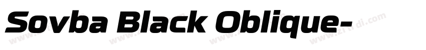 Sovba Black Oblique字体转换 Sovba Black Oblique字体转换